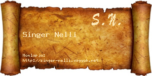 Singer Nelli névjegykártya